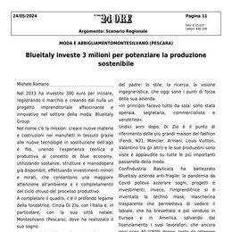 Blueitaly™ for: Investimento per potenziare la produzione sostenibile - Il Sole 24 Ore - 24/05/2024 - www.blueitaly.org
